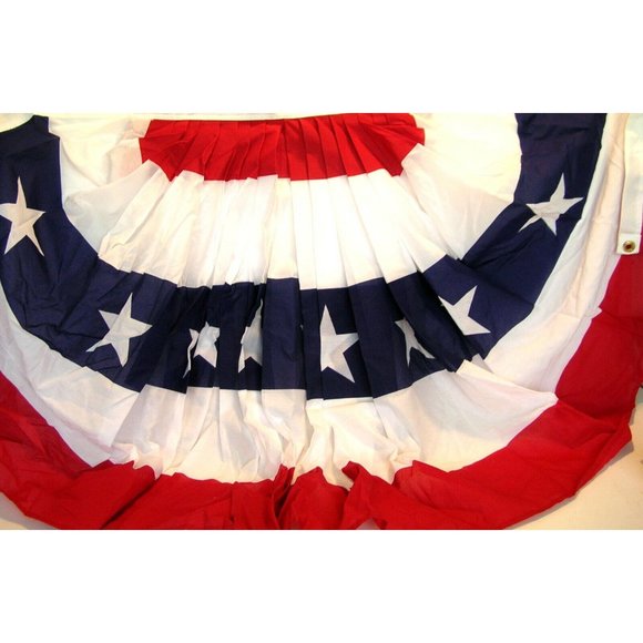 Unbranded Other - Americana Red White and Blue Fabric Bunting 72" Large NIB